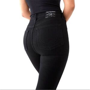 True Religion Women's High Rise Black Jeans